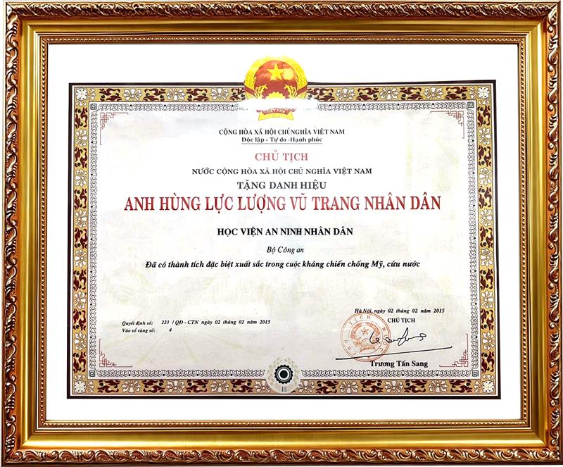Danh hiệu “Anh hùng lực lượng vũ trang nhân dân thời kì kháng chiến chống Mỹ”